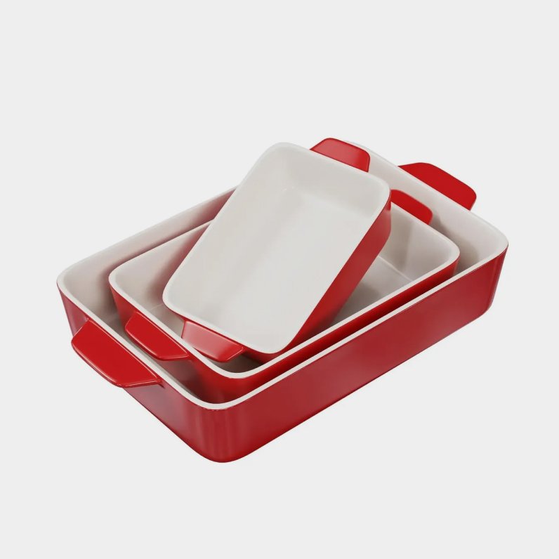 Conjunto De Assadeiras De Cerâmica Kook Retangulares